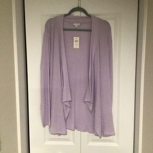 JJill Lavender Cardigan Sweater
